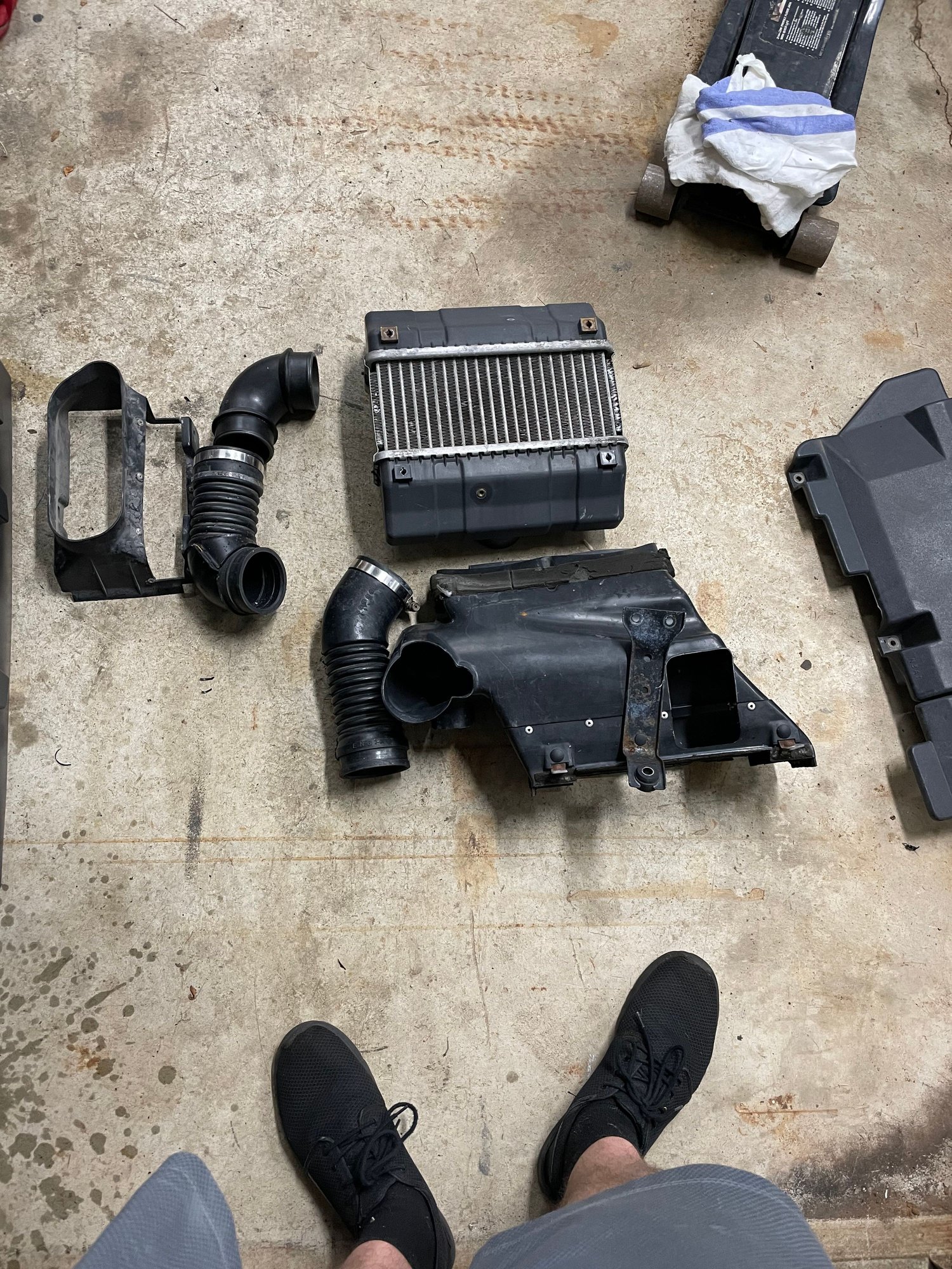 Engine - Intake/Fuel - OEM Intercooler with duct and piping. - Used - 2002 Mazda RX-7 - State College, PA 16801, United States