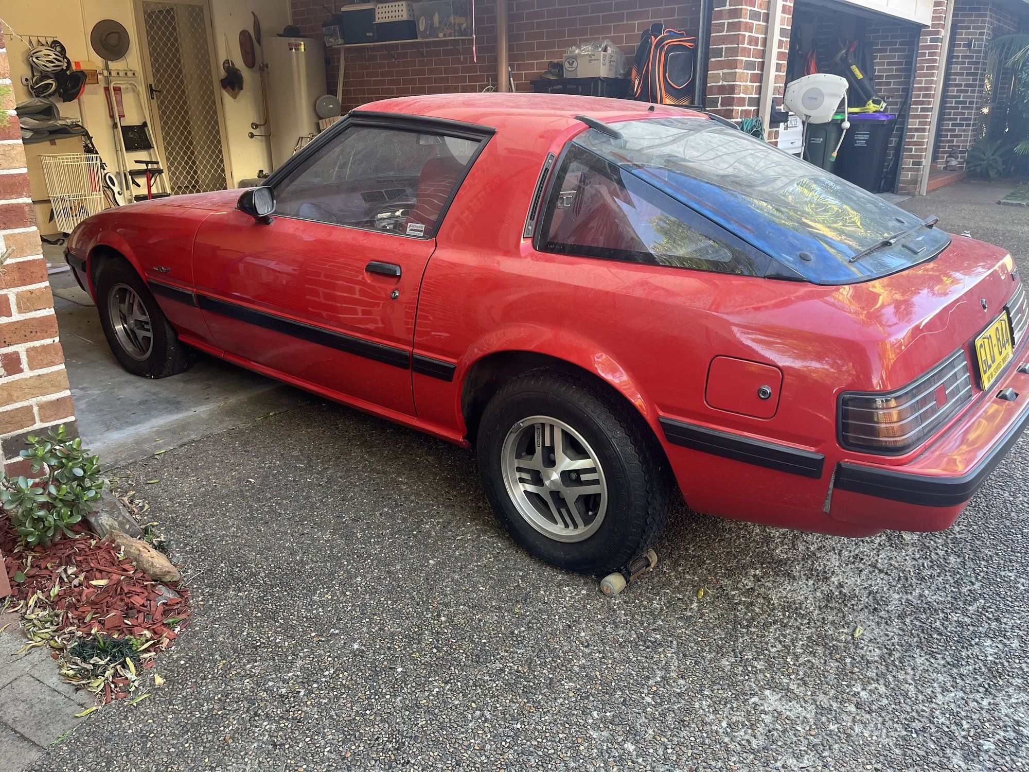 The Coupe looking dusty.  