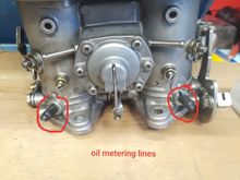 This is where oil metering lines go to