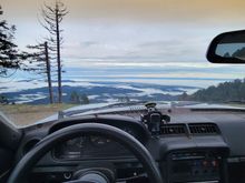 New steering wheel and a view