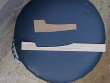 Cardboard and wood paint stick template