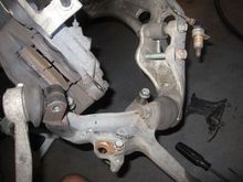 Tearing down the front suspension