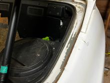 The hatch drain on both sides was completely clogged and it was a lake. I gave it a quick wash and tried to find any water I could 