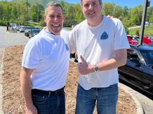 Myself and Carlos Iglesias both wearing our vintage RX-7 Mailing List shirts