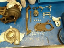 Took apart the "new" turbo to clean up some parts.