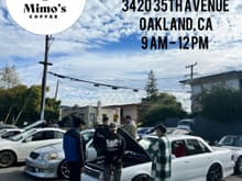 If anyone is interested for Cars and Coffee this Sunday in Oakland in the am.  Heres the flyer. This will be a monthly meet. Yes its at a Chevron Gas Station.  