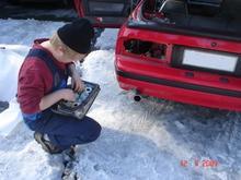 Repairing the tail lights