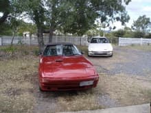 My Rx7 S2 1982 Convertable with S3 in background