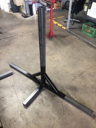 Here’s one of the uprights, still need to mount the plates for caster wheels. 