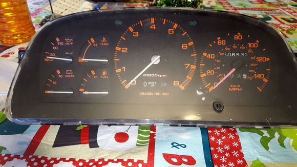 Integra speedo installed with FC faceplate