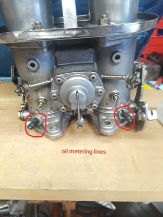 This is where oil metering lines go to