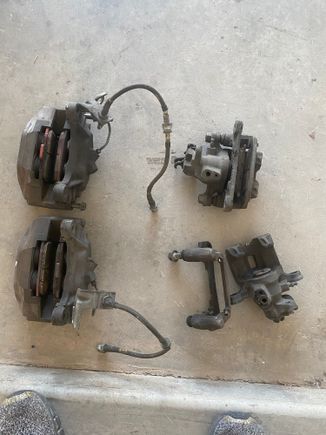 OEM Brake Calipers w/ EBC Red Pads