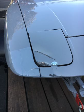 At least the Grey vinyl on the fiberglass fender matched.  
