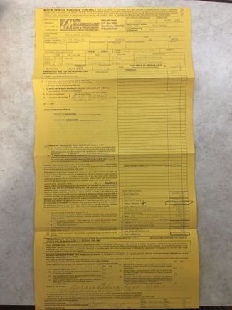 Sales paperwork for August of 1988