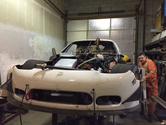 The next step was to fabricate a lot of little things. We built a header from 321 ss . Ideal length 9-14 inches for pp engines. Both radiator were made with identical ends for easy replacement. Muffler mounts , throttle cable and numerous other items were fabricated.