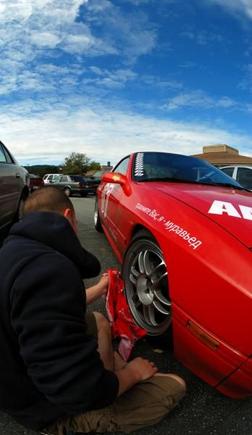 cleaning wheels after the baby arrived