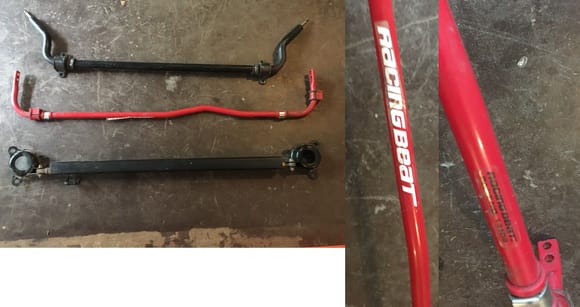 Various sway bars (sold separately)