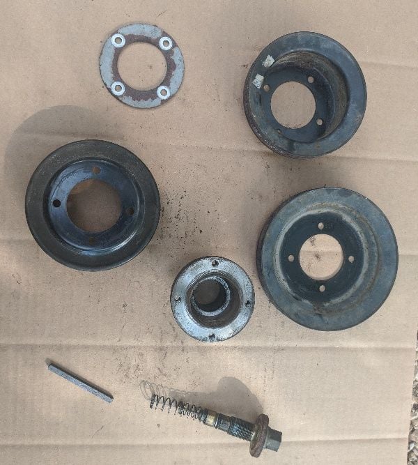 Engine - Internals - FC Main Pulley Assembly + Hub + Hub Bolt - Used - 1986 to 1991 Mazda RX-7 - Arden, NC 28704, United States