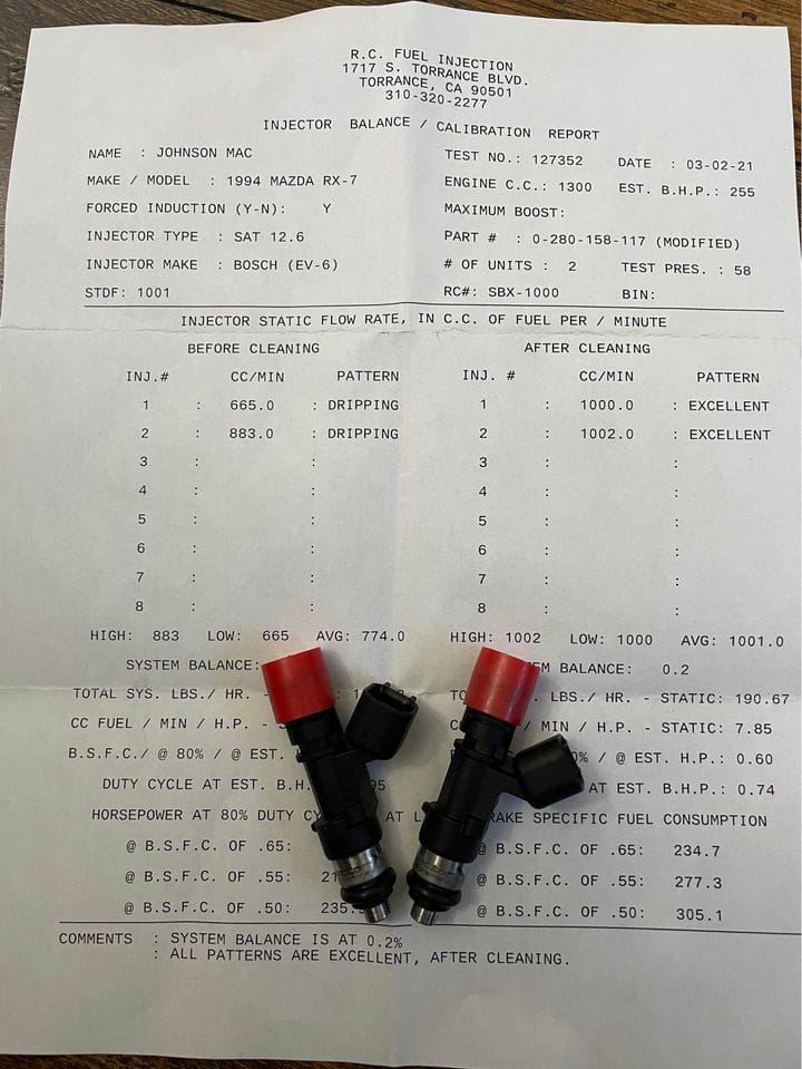 Engine - Intake/Fuel - Injector Dynamics ID1000 & ID2000 Injectors - Cleaned and Flow Tested - Used - 1993 to 2002 Mazda RX-7 - Riverside, CA 92507, United States