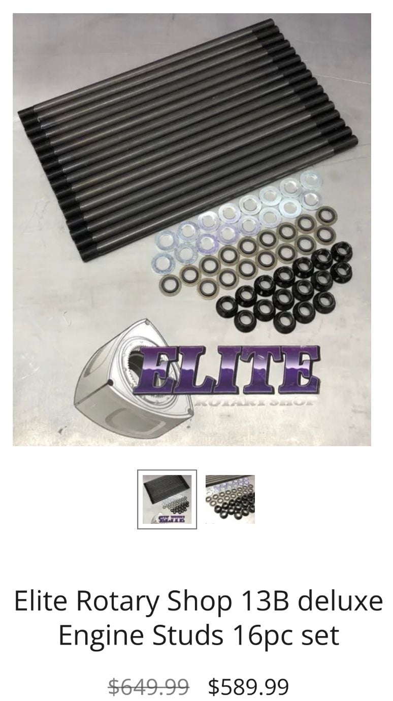 Engine - Internals - Elite Rotary stud kit and solid dowe pins BRAND NEW SEALED 13b - New - 0  All Models - Allentown, PA 18102, United States