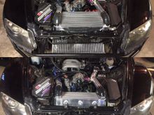 New intercooler on top vs old one on bottom