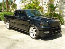 05 F-150 4in drop, full body kit with roll pan. Was suppose to be in truckin magazine but the writer pissed off the editor.