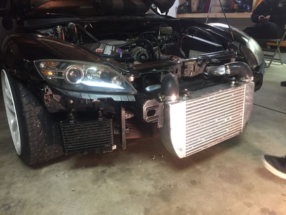 How I previously mounted the intercooler