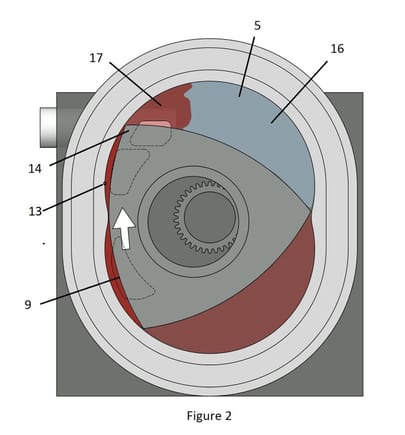 EGR accumulates at one end of the chamber