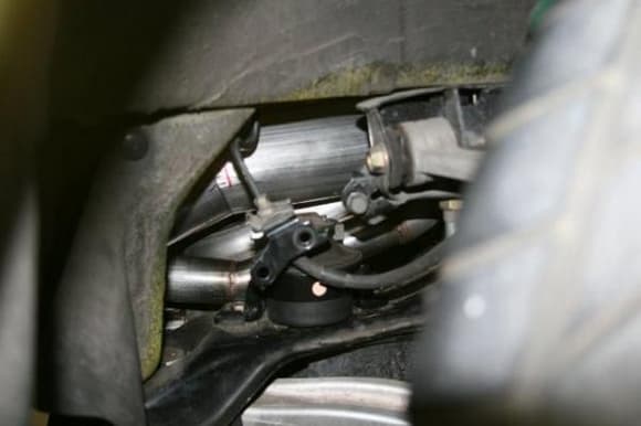 View of the Downpipe and header from the passenger side