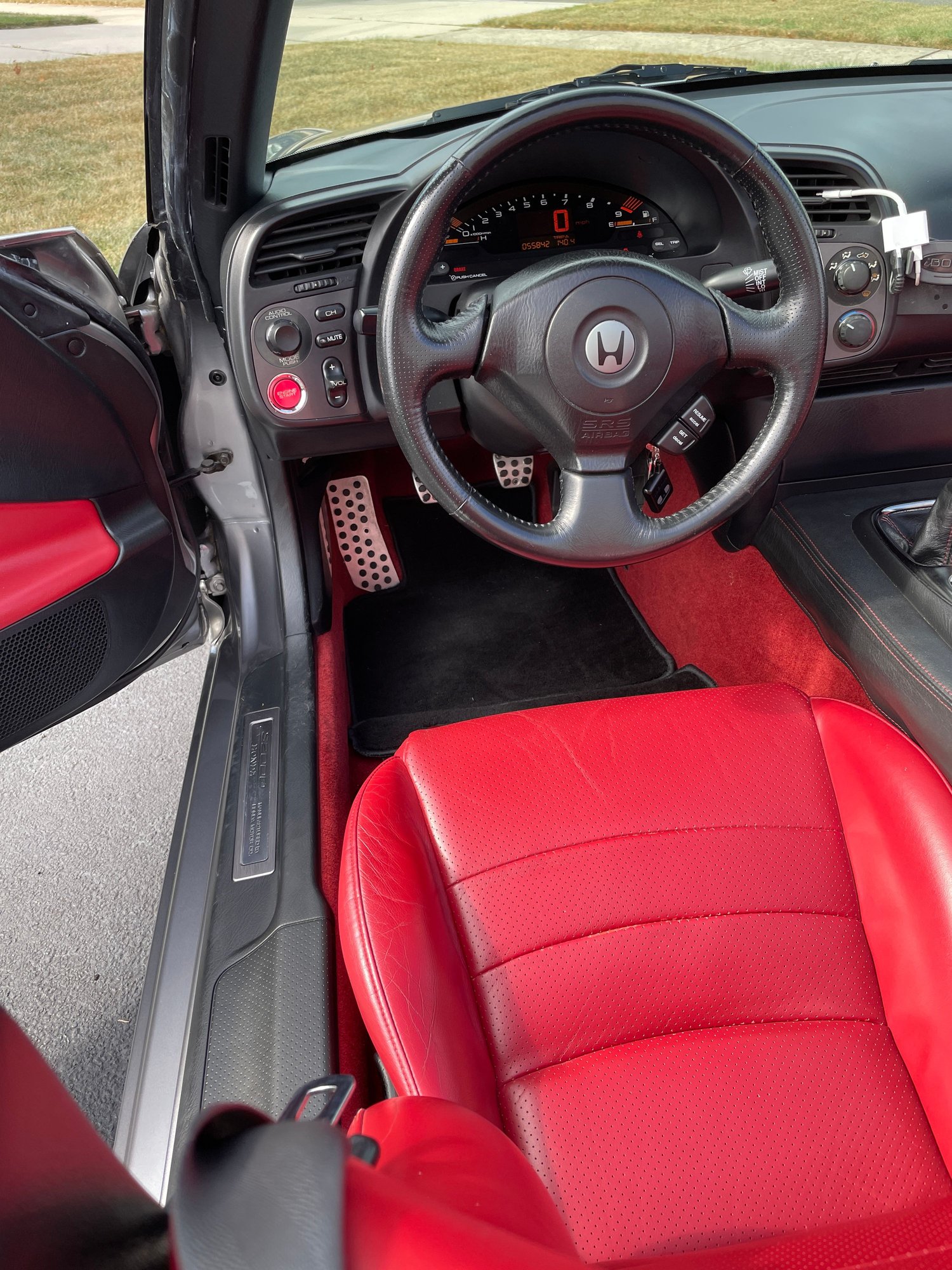 2000 Honda S2000 - DE - 00 Silverstone/Red with 56K miles - New - VIN jhmap1148yt007083 - 55,900 Miles - 4 cyl - 2WD - Manual - Convertible - Silver - Middletown, DE 19709, United States