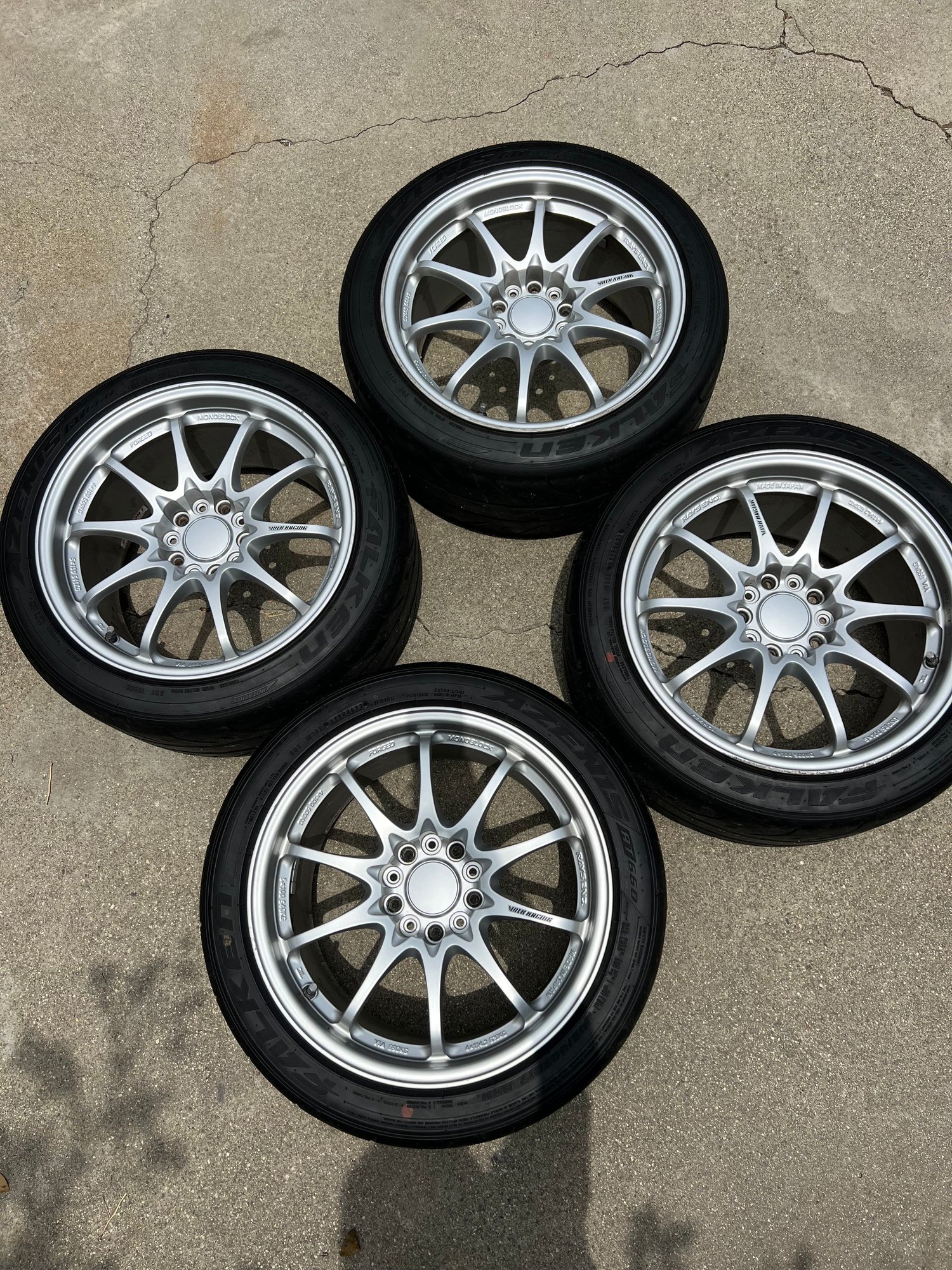 Wheels and Tires/Axles - Rays Volk Racing CE28N Titanium Silver 17x9.5 +47 5x114.3 Unicorn spec BBK friendly - Used - All Years Honda S2000 - Monterey Park, CA 91755, United States