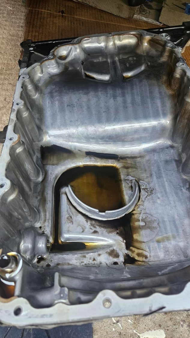 Sump as soon as it came off. It had not been cleaned - note 