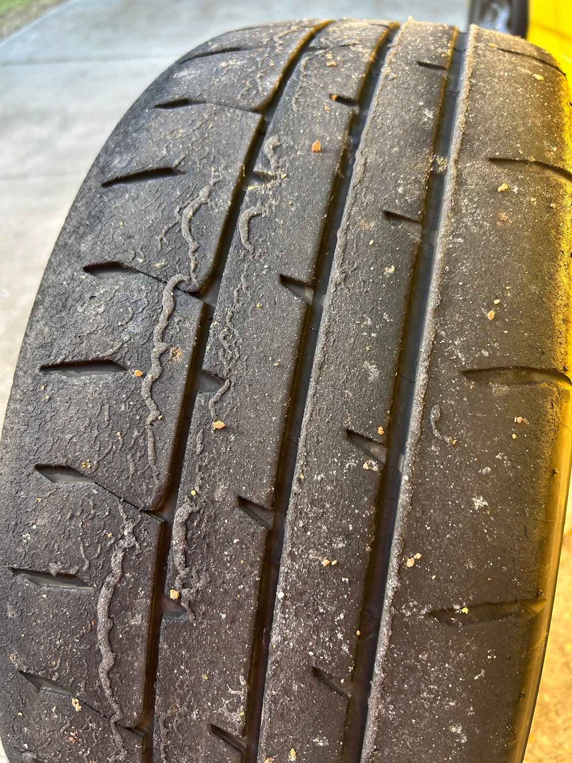 Been happy with the re71rs. Bought it for AutoX but I’m doing less AutoX and more track days now. From the old butt dyno, feels like performance is starting to drop off, although predictably. Felt like I was on rails at RA, this last time I spun at Sebring at turn 6, bad setup coming out of 5 and got on the gas too soon.