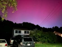 My cousin sent me this photo of the northern lights in Coventry R.I. tonight.