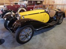 This is just a copy of an extremely rare Bugatti Type 55 Super Sport. It was constructed from Bugatti parts in 1995 by Eric Koux of Denmark.