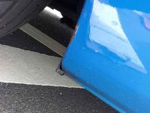 Paint chipped on fender.