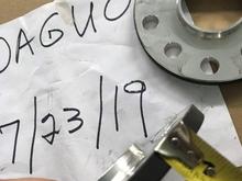Four 10 mm spacers, 2 with 64 and 2 with 70 mm bores.  Set of 4 $50.00 shipped in USA