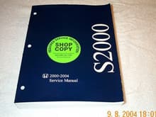 service manual s2000    (  2000-2004  )