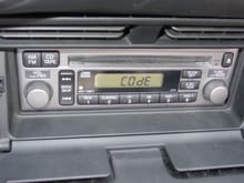 Enter radio code