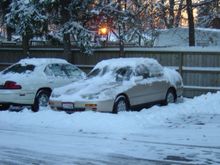 Camry in snow