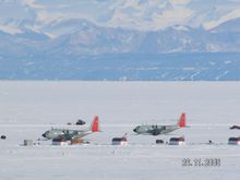 LC130's awaiting next flight.