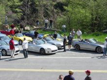 Steve's car on left