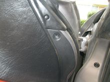Missing clip in driver side door jamb.