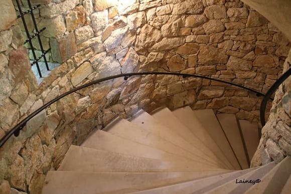 Stairs in bell tower - going down