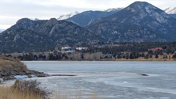 ^The white building is the Stanley Hotel where The Shining was filmed.