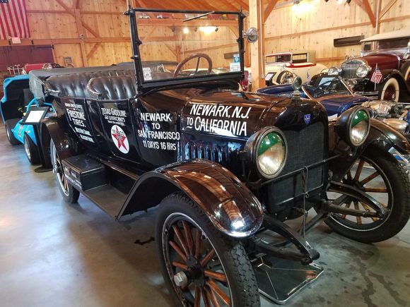 This is another reproduction, but one with a great story. The original was driven from New York to California in 1917 to promote the robust quality of the Maxwell automobile and . The grandson of the owner and driver found a journal describing the trip 