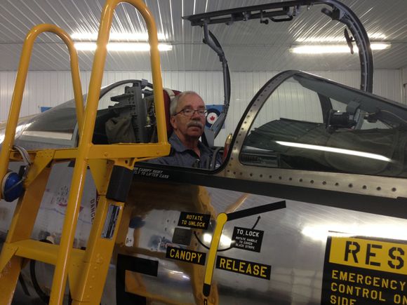 Here is what I did last weekend . This CF-104 which my father first tested in 1961 is the centrepiece of a new Museum. Along with my sister and her family we represented my dad at the dedication.