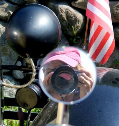 Selfie in a Model A mirror