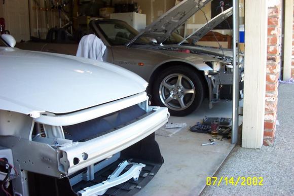 Matt's car with no bumper