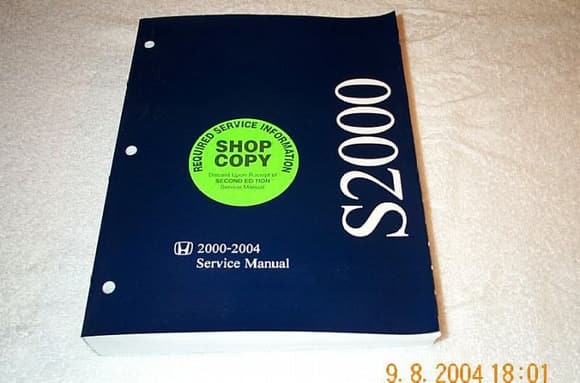service manual s2000    (  2000-2004  )
